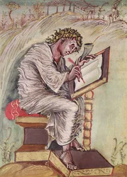 Ms 1 fol.18v San Matteo, dai Vangeli di Ebbo