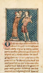 Oftalmologia, illustrazione da La Chirurgie de Maitre Henri de Mondeville