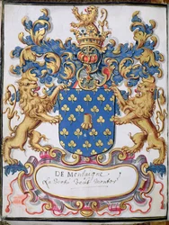Ms 2151, fol.lv Stemma di Michel Eyquem de Montaigne (1533-92)