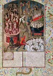 Ms 246 f.383r Inferno, dalla traduzione francese di De Civitate Dei di Sant