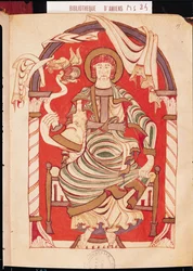 Ms 24 fol.15 San Matteo, illustrazione dal Vangelo dell