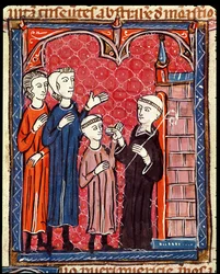 Un bambino portato in un monastero dai suoi genitori, dai Decreti di Graziano