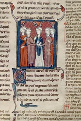 Ms 372 fol.168 Scena di matrimonio, dai Decreti di Graziano
