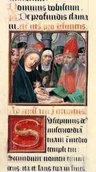 Ms 60 fol.25r Presentazione di Gesù al Tempio, da una raccolta di collette di Odoart de Bersacques, Prevosto di Saint-Omer