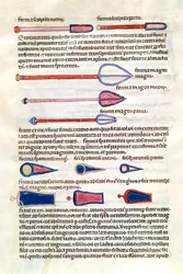 Ms 89 Ter fol.122v Strumenti chirurgici da un trattato di Abul Qasim Kalaf ibn al-Abbas al Zahrawi (Albucasis)