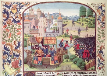 Ms Fr 2644 fol.154v La Torre di Londra, da Froissarts Chronicle