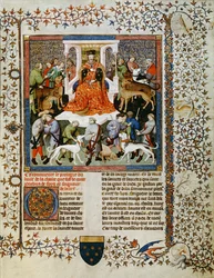Preparativi per la caccia, dal Livre de la Chasse di Gaston Phebus de Foix (1331-91)