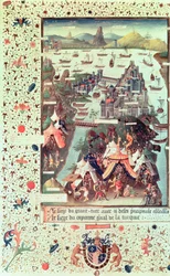 Assedio di Costantinopoli nel 1453, da Le Voyage d