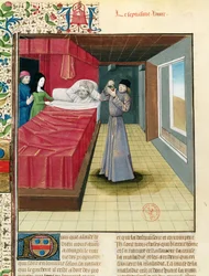 Ms Fr 9140 fol.120v Un medico che esegue un