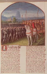 Ms Fr 91 Fol. 85 Pagina da La storia di Merlino di Robert de Boron, c.1482-89