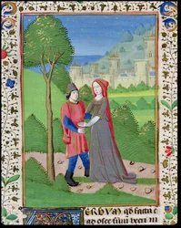 Osea e la prostituta, dalla Bibbia di Giovanni XXII