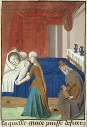 La nascita di Giovanni Battista, da Vita Christi, di Ludolf di Sassonia, c.1300-1378