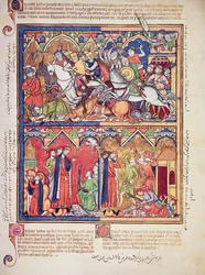 Giosuè, dalla Bibbia Morgan Picture, c.1244-54