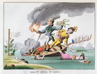 Napoleone Bonaparte (1769-1821) sbarca vicino a Cannes al suo ritorno dall