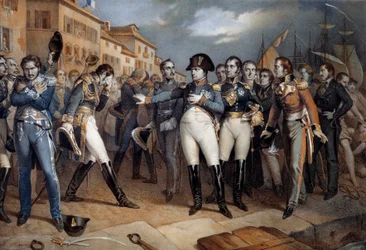 Napoleone I (1769-1821) affidato alla legge britannica e partito il 14/07/1815