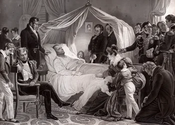 Napoleone I sul letto di morte a Sant