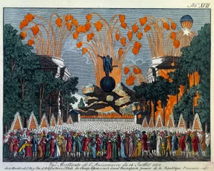 Festa nazionale del 14 luglio 1801 sugli Champs Elysees, Parigi: Fuochi d