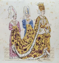 Nobile della corte di Isabella di Baviera e le sue dame di compagnia