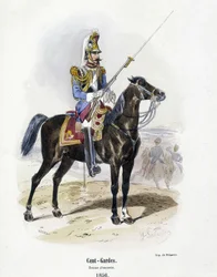 Cent-Guardes: costume di scorta nel 1856 - in “Histoire de l