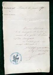 Ordine di incarcerazione al Concierge del Principe Pierre Bonaparte (1815-1881) il 10 gennaio
