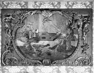 Pannello sopra la porta con soggetto cinese, c.1730