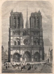 Parigi: Notre Dame. Piano dopo Eugene Viollet le Duc, che restaurò la cattedrale a metà del XIX secolo.