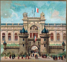 Parigi. Esposizione Universale del 1889: Il Palazzo del Ministero della Guerra.