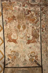 Chiesa parrocchiale (Església de la Mare de Déu de Solers). Interno. Le navate. Affreschi. Dettaglio. 16° secolo (?)