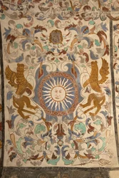 Chiesa parrocchiale (Església de la Mare de Déu de Solers). Interno. Le navate. Dipinti murali. Dettaglio. XVI secolo (?).