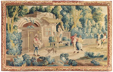 Arazzo pastorale, Aubusson, metà del XVIII secolo