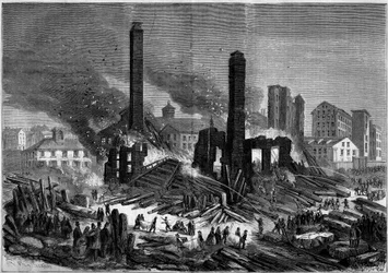 Incendio del mulino Pemberton a Lawrence, Massachusetts, Stati Uniti, 10 gennaio