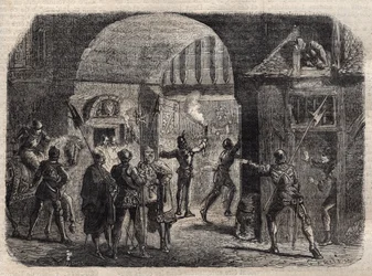 Perrinet Leclerc apre di notte la porta di Buci, a Parigi, ai Borgognoni, 29 maggio