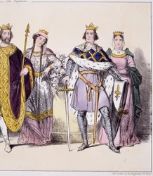 Filippo Augusto e Isabella di Hainaut - in "La monarchia francese in stampe"