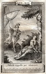 Philocle richiamato da Idomeneo - incisione del 1798 dopo Monnet in 