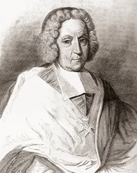 Pierre-Paul Guérin de Tencin, 1679-1758. Ecclesiastico francese, arcivescovo di Embrun e Lione, e cardinale. Da Les Heures Libres pubblicato nel 1908.