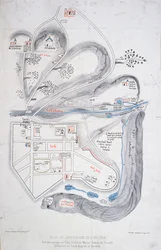 Piano di Gerusalemme nel 1308, illustrazione da un