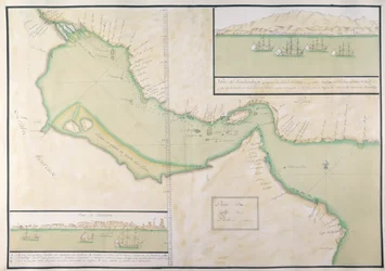 Piano del Golfo Persico (incisione colorata a mano)