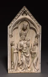 Placca: La Vergine e il Bambino con Angeli, Parigi, c.1320-1330