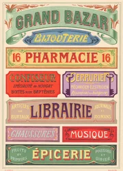 Modelli di segnaletica per pittore di lettere Art Nouveau