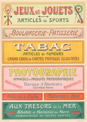 Modelli di segnaletica per pittore di lettere Art Nouveau