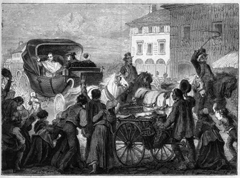Papa Pio VII (PIO PIUS) lascia Parigi il 4 aprile