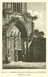 Portale della chiesa dei Celestini, rue du Petit-Musc, demolita nel 1849