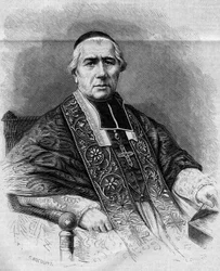 Ritratto di Francois Nicolas Madeleine Morlot, arcivescovo di Parigi. Incisione in "Le Monde Illustré" n. 299 del 3 gennaio 1863