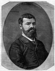 Ritratto di Henri-Paul Nenot (1853-1934), architetto francese, che realizzò la Nuova Sorbona di Parigi. Incisione in "Le Monde Illustré"