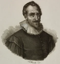 Ritratto di Adam de Craponne (1526-1576), ingegnere francese, incisione di Marchi
