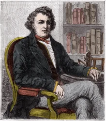 Ritratto di André-Marie Ampère (1775-1836), fisico francese e pioniere dell