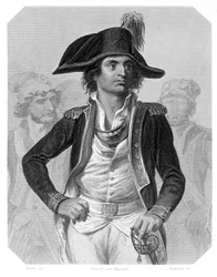 Ritratto di Antoine Joseph Santerre (1752-1809), politico francese. In "La storia dei Girondini" di Lamartine