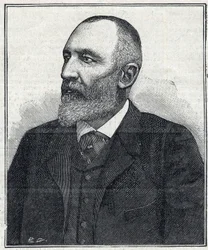 Ritratto di Auguste Scherer-Kestner (1833-1899), chimico, industriale e politico alsaziano. Incisione del 1897. Collezione privata