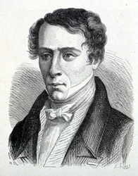 Ritratto di Augustin Fresnel (1788-1827), fisico francese - in "Album of Science; illustrious scientists; Great discoveries" 1896