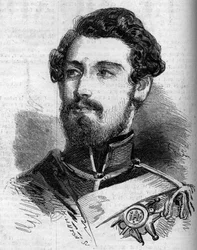 Ritratto di Carlo XV (1826-1872), Re di Svezia e Norvegia. Incisione in "Le Monde Illustré" n.119 del 23 luglio 1859